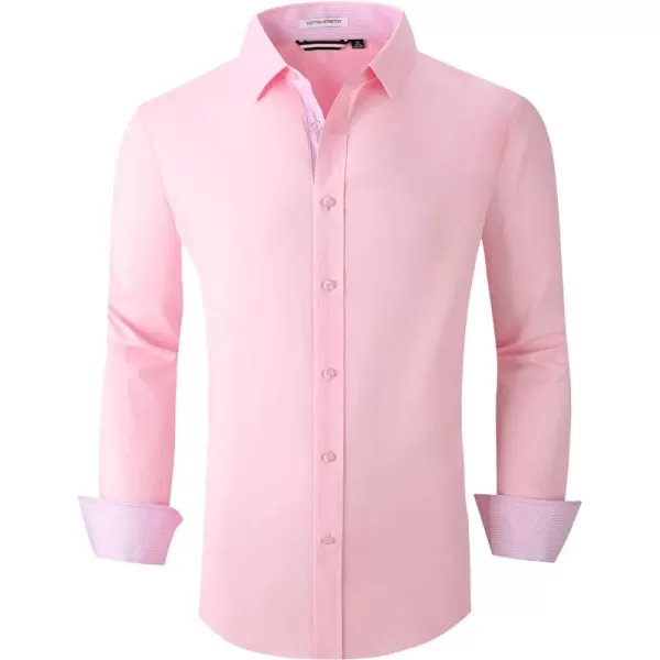 Alex Vando Mens Dress Shirts Regular Fit Long Sleeve Stretch Business Dress Shirts for Men