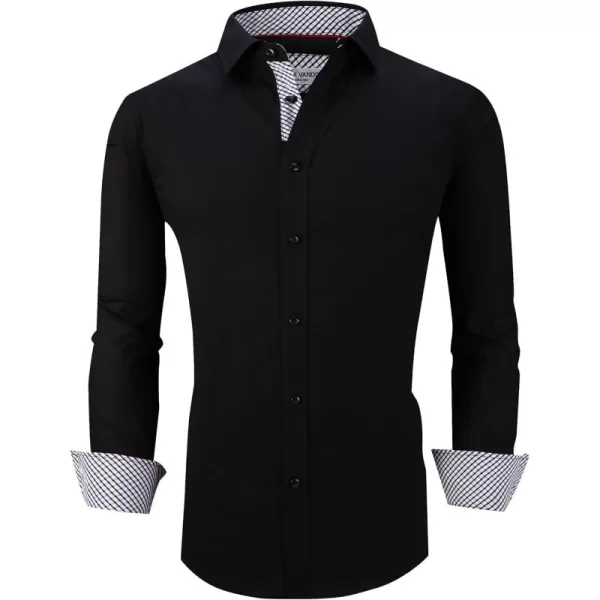 Alex Vando Mens Dress Shirts Regular Fit Long Sleeve Stretch Business Dress Shirts for Men