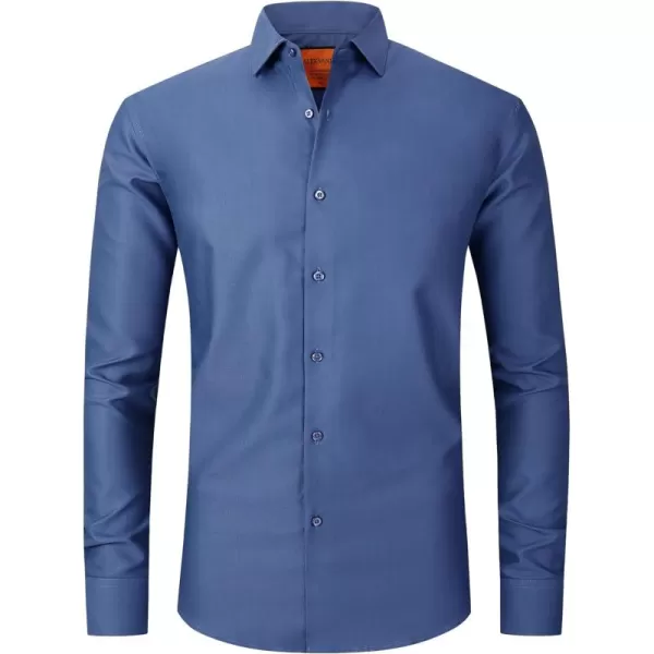 Alex Vando Mens Dress Shirts Stain-Resistant Long Sleeve Stretch Work Shirts for Men