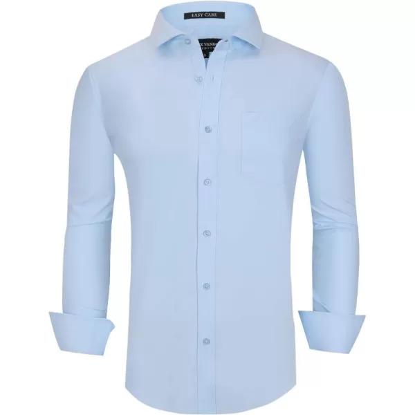 Alex Vando Mens Dress Shirts Wrinkle Free Regular Fit Stretch Rayon Button Down Shirt