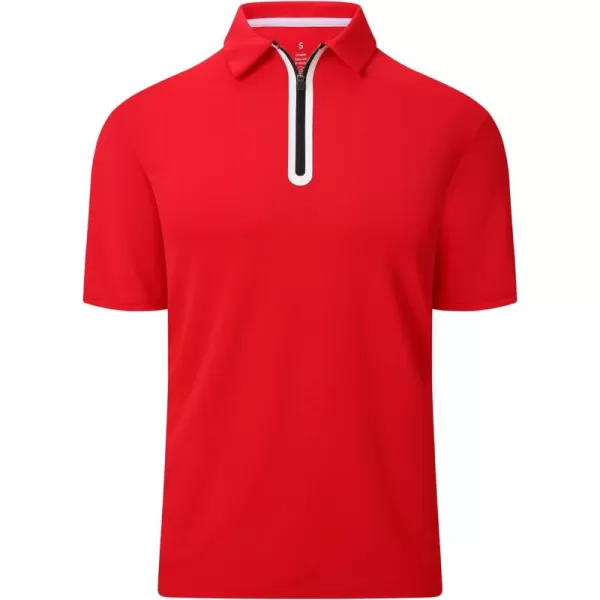 Alex Vando Mens Golf Shirt Moisture Wicking Quick-Dry Short Sleeve Casual Polo Shirts for Men