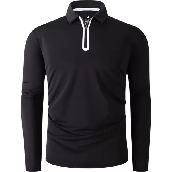Alex Vando Mens Golf Shirt Moisture Wicking Quick-Dry Short Sleeve Casual Polo Shirts for Men