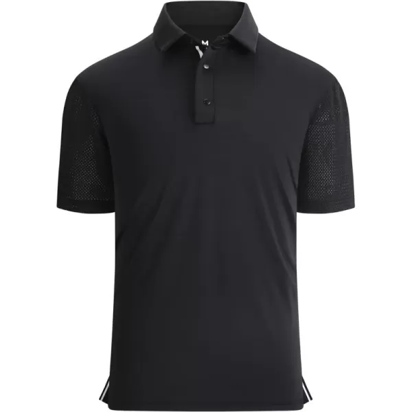 Alex Vando Mens Golf Shirt Moisture Wicking Quick-Dry Short Sleeve Casual Polo Shirts for Men