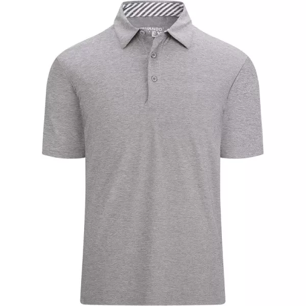 Alex Vando Mens Golf Shirt Moisture Wicking Quick-Dry Short Sleeve Casual Polo Shirts for Men