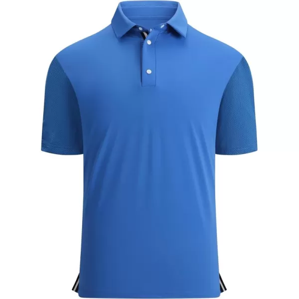 Alex Vando Mens Golf Shirt Moisture Wicking Quick-Dry Short Sleeve Casual Polo Shirts for Men