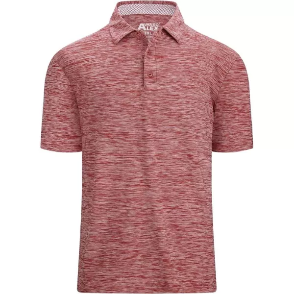 Alex Vando Mens Golf Shirt Moisture Wicking Quick-Dry Short Sleeve Casual Polo Shirts for Men