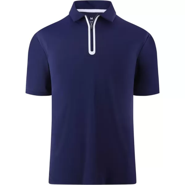 Alex Vando Mens Golf Shirt Moisture Wicking Quick-Dry Short Sleeve Casual Polo Shirts for Men