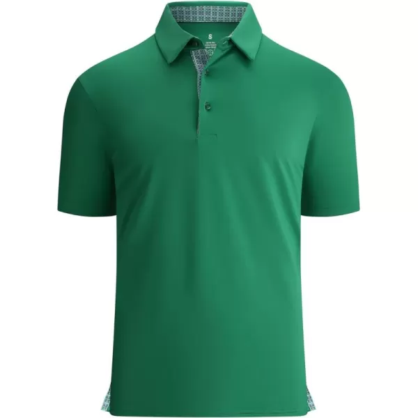 Alex Vando Mens Golf Shirt Moisture Wicking Quick-Dry Solid Short Sleeve Polo Shirts for Men