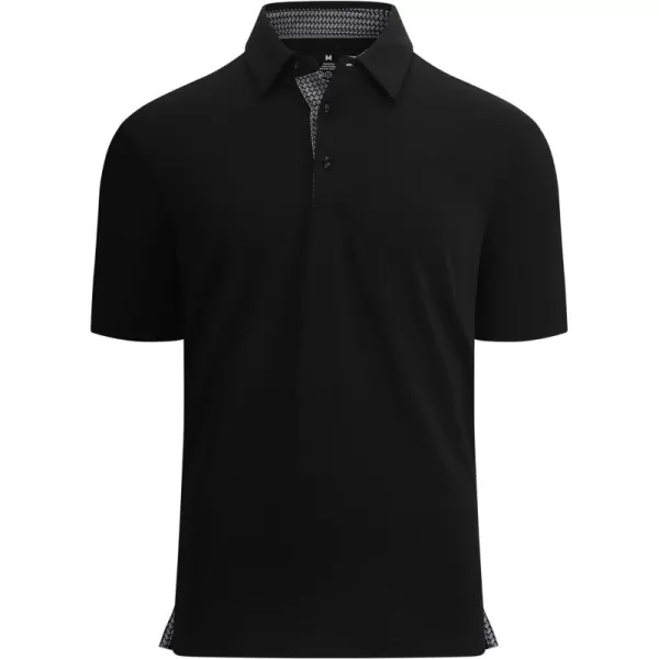 Alex Vando Mens Golf Shirt Moisture Wicking Quick-Dry Solid Short Sleeve Polo Shirts for Men
