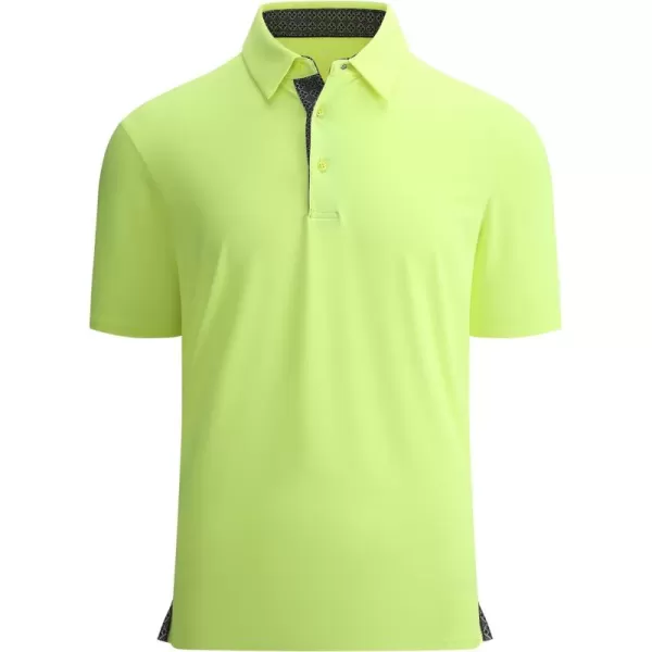 Alex Vando Mens Golf Shirt Moisture Wicking Quick-Dry Solid Short Sleeve Polo Shirts for Men
