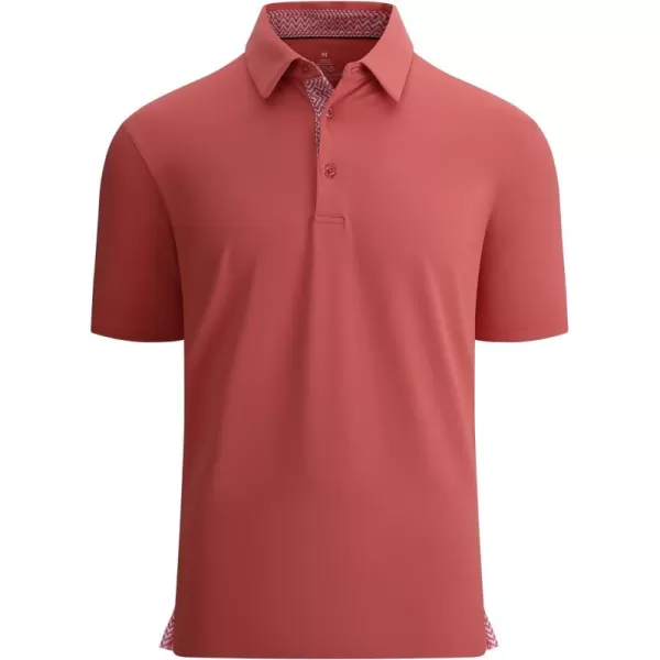 Alex Vando Mens Golf Shirt Moisture Wicking Quick-Dry Solid Short Sleeve Polo Shirts for Men