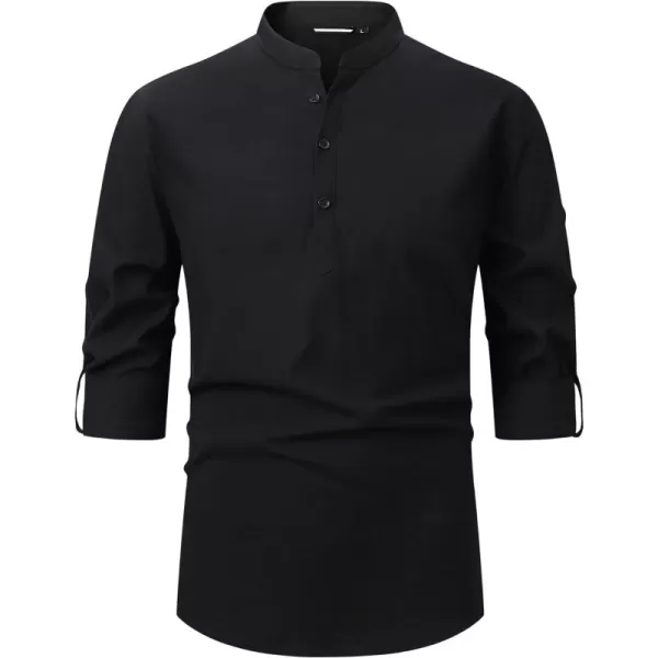 Alex Vando Mens Linen Cotton Shirts Casual Summer Beach Shirts for Men