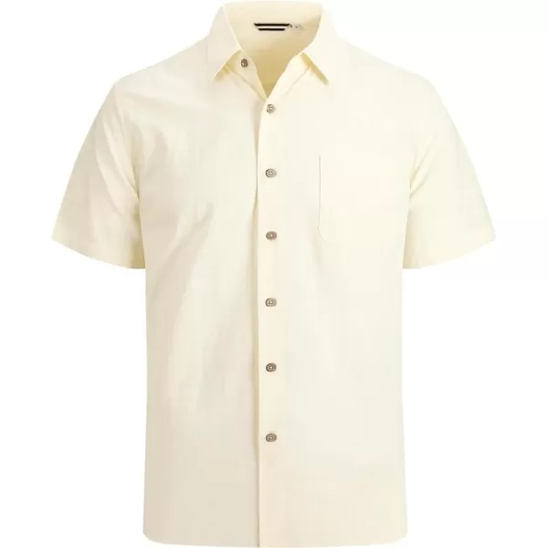 Alex Vando Mens Linen Cotton Shirts Casual Summer Beach Shirts for Men