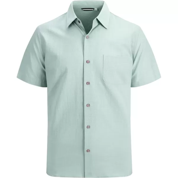 Alex Vando Mens Linen Cotton Shirts Casual Summer Beach Shirts for Men