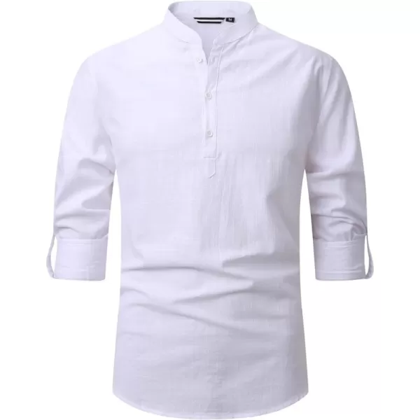 Alex Vando Mens Linen Cotton Shirts Casual Summer Beach Shirts for Men