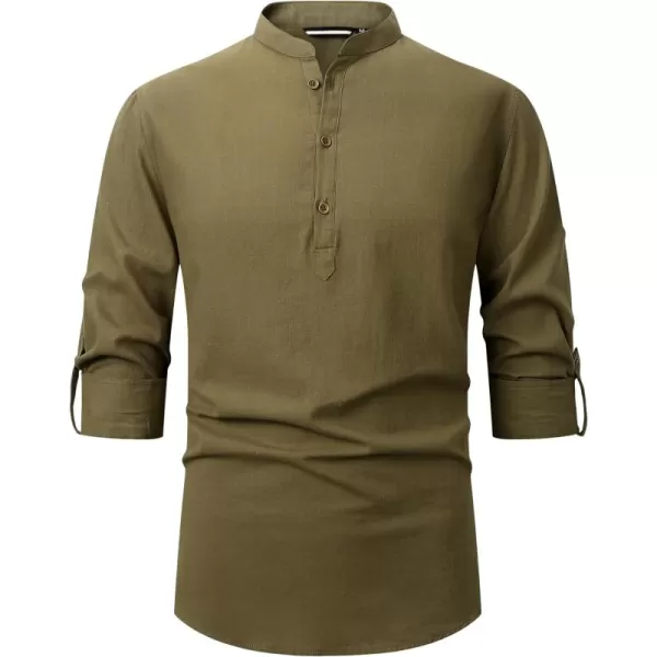 Alex Vando Mens Linen Cotton Shirts Casual Summer Beach Shirts for Men