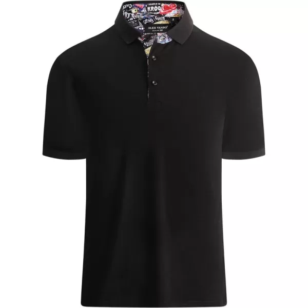 Alex Vando Mens Polo Shirts Short Sleeve Regular Fit Fashion Designed Shirt