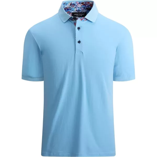 Alex Vando Mens Polo Shirts Short Sleeve Regular Fit Fashion Designed Shirt