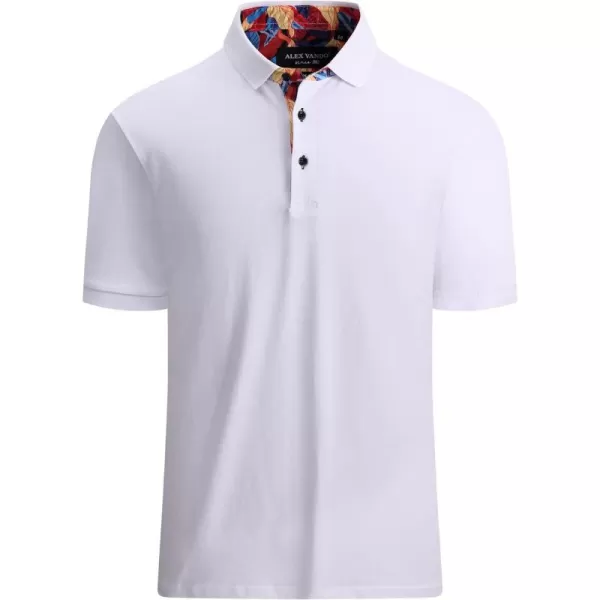 Alex Vando Mens Polo Shirts Short Sleeve Regular Fit Fashion Designed Shirt