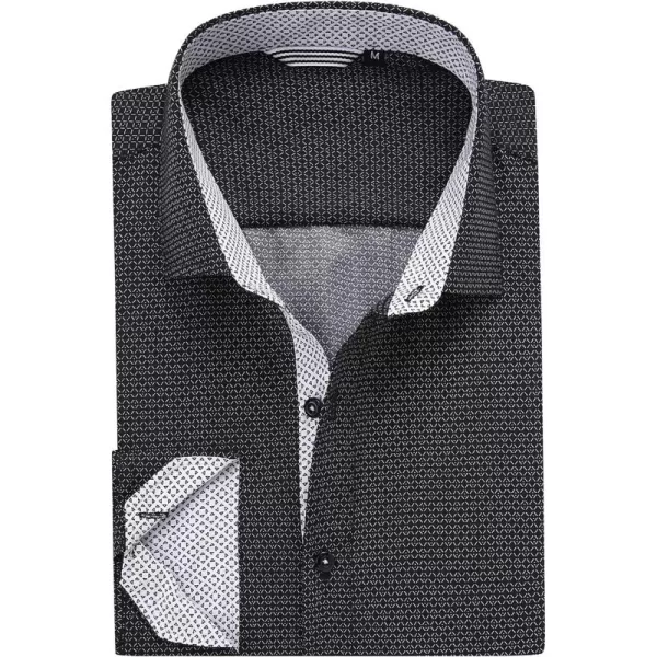 Alex Vando Mens Printed Dress Shirts Long Sleeve Regular Fit Button Down Shirt