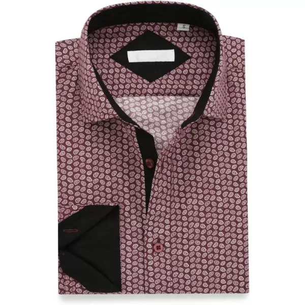 Alex Vando Mens Printed Dress Shirts Long Sleeve Regular Fit Button Down Shirt