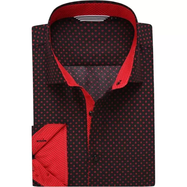 Alex Vando Mens Printed Dress Shirts Long Sleeve Regular Fit Button Down Shirt