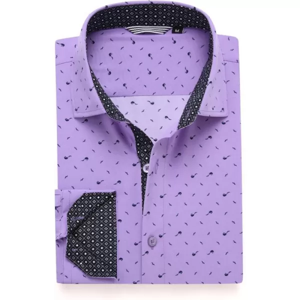 Alex Vando Mens Printed Dress Shirts Long Sleeve Regular Fit Button Down Shirt