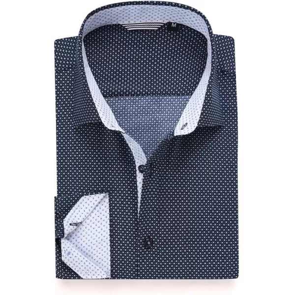 Alex Vando Mens Printed Dress Shirts Long Sleeve Regular Fit Button Down Shirt