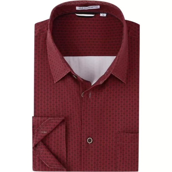 Alex Vando Mens Printed Dress Shirts Long Sleeve Regular Fit Button Down Shirt