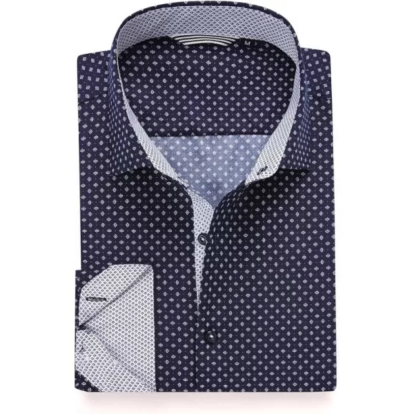 Alex Vando Mens Printed Dress Shirts Long Sleeve Regular Fit Button Down Shirt