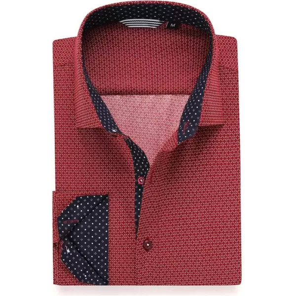 Alex Vando Mens Printed Dress Shirts Long Sleeve Regular Fit Button Down Shirt