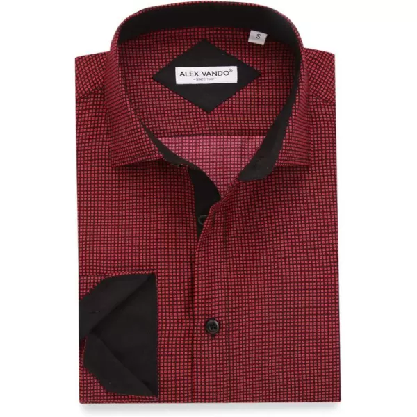 Alex Vando Mens Printed Dress Shirts Long Sleeve Regular Fit Button Down Shirt