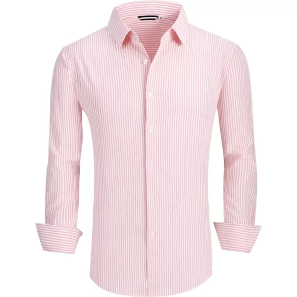 Alex Vando Mens Seersucker Dress Shirts Striped Casual Shirts for Men