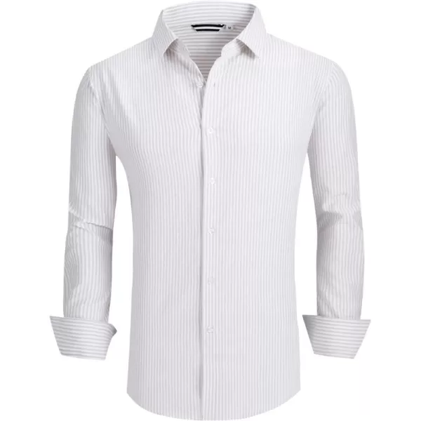 Alex Vando Mens Seersucker Dress Shirts Striped Casual Shirts for Men