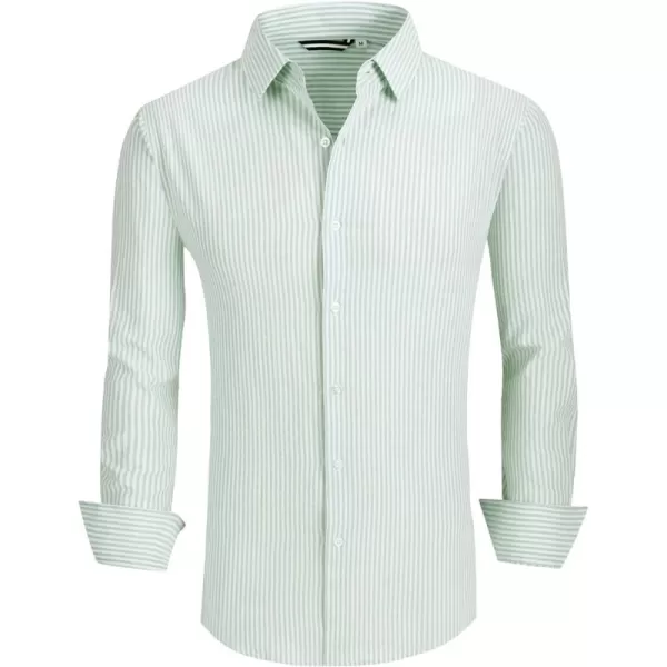 Alex Vando Mens Seersucker Dress Shirts Striped Casual Shirts for Men