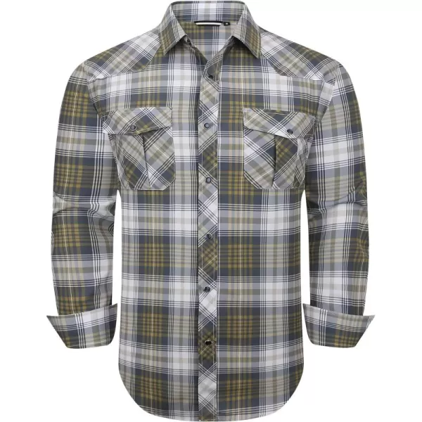 Alex Vando Mens Western Shirts Long Sleeve Casual Cowboy Shirts for Men