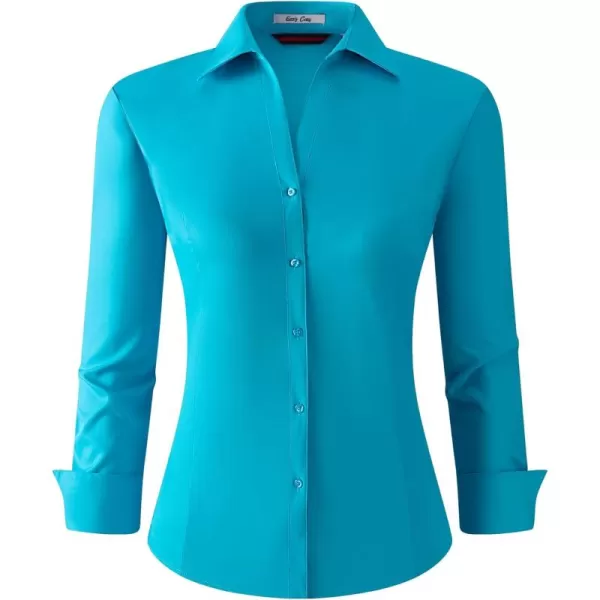 Alex Vando Womens Button Down Shirt Wrinkle Free Casual Long Sleeve Work Blouse Tops