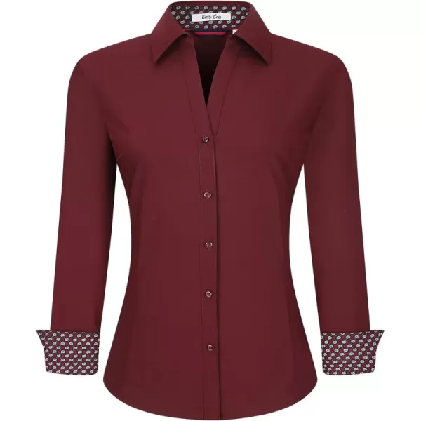 Alex Vando Womens Button Down Shirt Wrinkle Free Casual Long Sleeve Work Blouse Tops