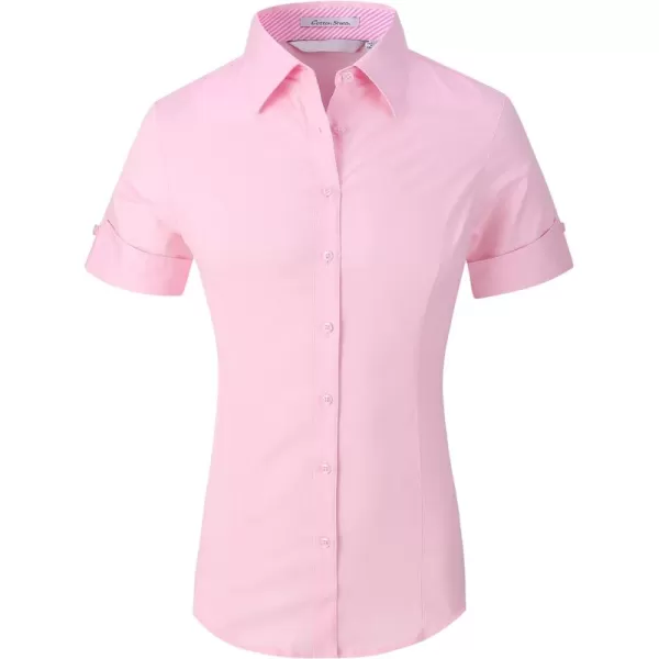 Alex Vando Womens Dress Shirts Wrinkle Free Regular Fit Long Sleeve Stretch Work Shirt