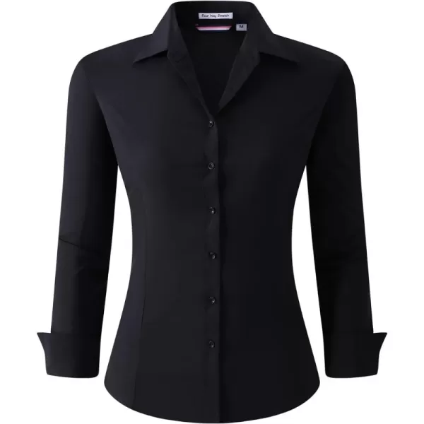 Alex Vando Womens Dress Shirts Wrinkle Free Regular Fit Long Sleeve Stretch Work Shirt