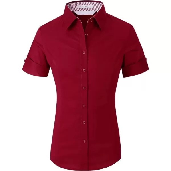 Alex Vando Womens Dress Shirts Wrinkle Free Regular Fit Long Sleeve Stretch Work Shirt