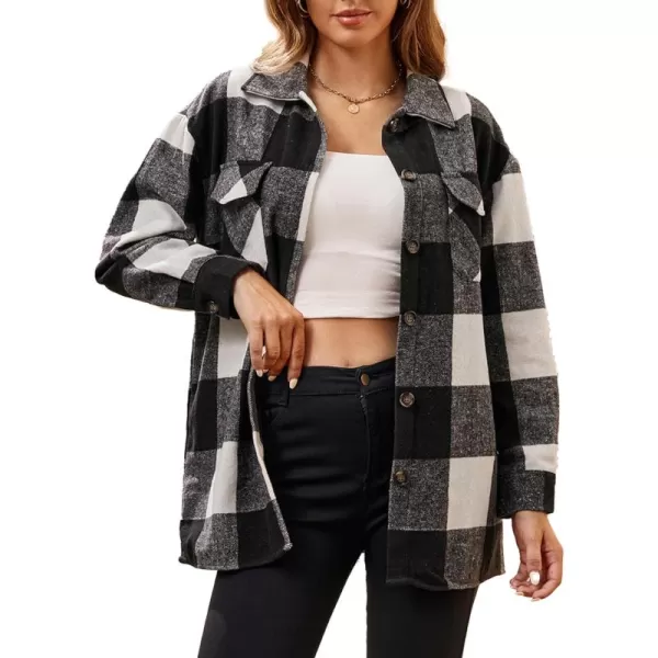 Alex Vando Womens Flannel Shirt Regular Long Sleeve Button Down Flannel Shirts for Women