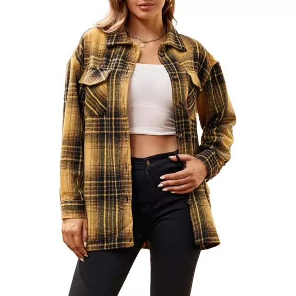 Alex Vando Womens Flannel Shirt Regular Long Sleeve Button Down Flannel Shirts for Women