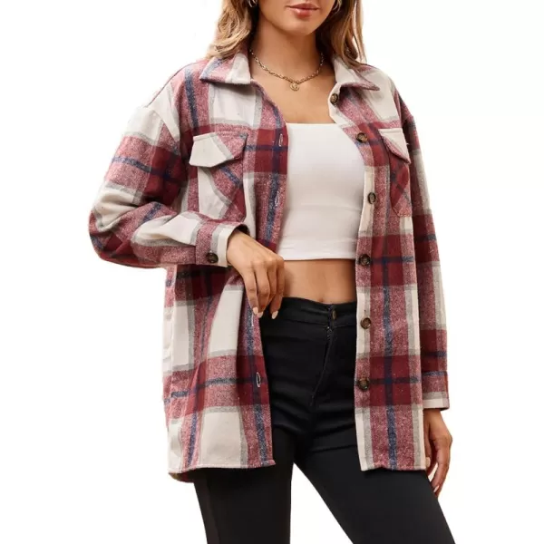 Alex Vando Womens Flannel Shirt Regular Long Sleeve Button Down Flannel Shirts for Women