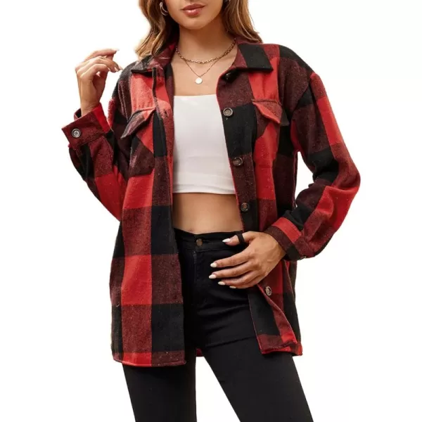 Alex Vando Womens Flannel Shirt Regular Long Sleeve Button Down Flannel Shirts for Women