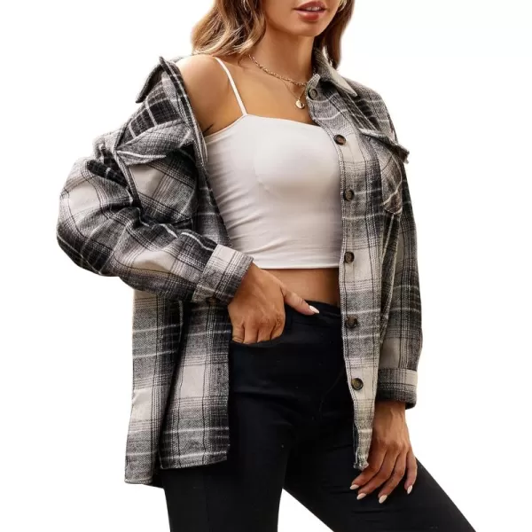 Alex Vando Womens Flannel Shirt Regular Long Sleeve Button Down Flannel Shirts for Women