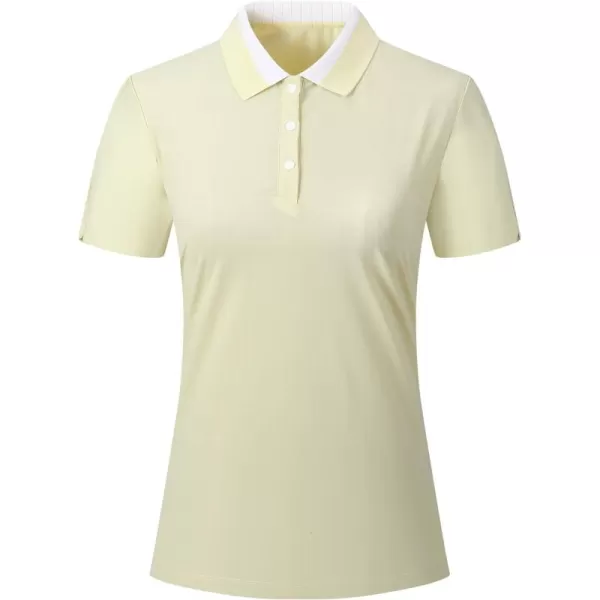 Alex Vando Women's Golf Shirts Moisture Wicking Short Sleeve Tops Solid Casual Shirts for Women