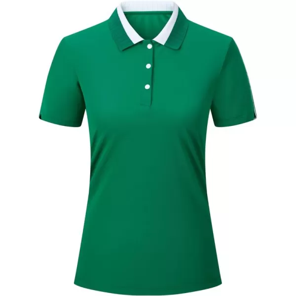 Alex Vando Women's Golf Shirts Moisture Wicking Short Sleeve Tops Solid Casual Shirts for Women