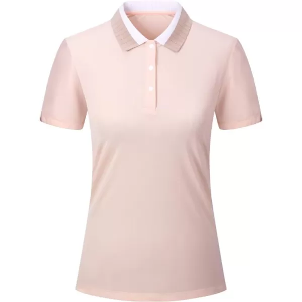 Alex Vando Women's Golf Shirts Moisture Wicking Short Sleeve Tops Solid Casual Shirts for Women