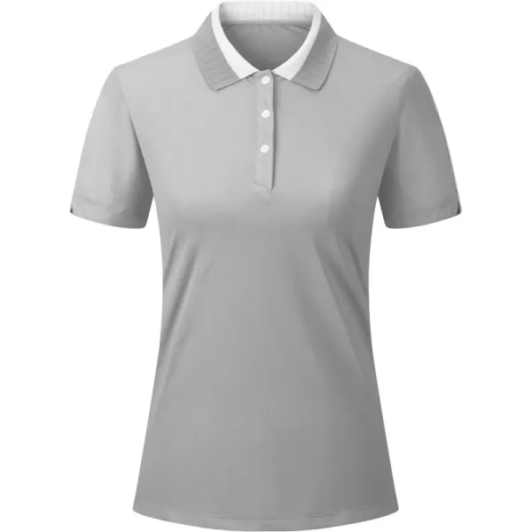 Alex Vando Women's Golf Shirts Moisture Wicking Short Sleeve Tops Solid Casual Shirts for Women